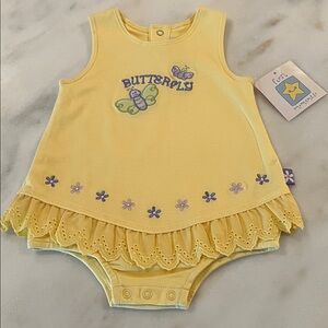 NWT Yellow Butterfly Baby Outfit